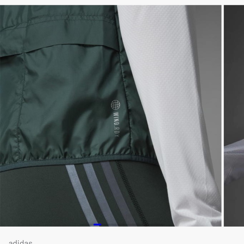 Adidas Vest - Green Striped NWT* - Picture 4 of 9